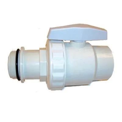 1.5" White PVC Ball Valve