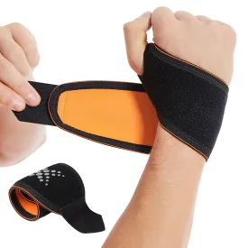 2 Pack Wrist Compression Strap and Brace, Sport Wrist Support for Women and Men  Ideal for Work,Fitness, Weightlifting, Yoga, Sports,Tendonitis  Adjustable Splint Fits Right and Left Hand
