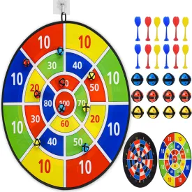 29" Kids Dart Board Game  Indoor & Outdoor Play, Party Carnival Game with 12 Sticky Balls & Darts, Easter Basket Stuffers, Fun Gift for Boys & Girls Ages 4-12