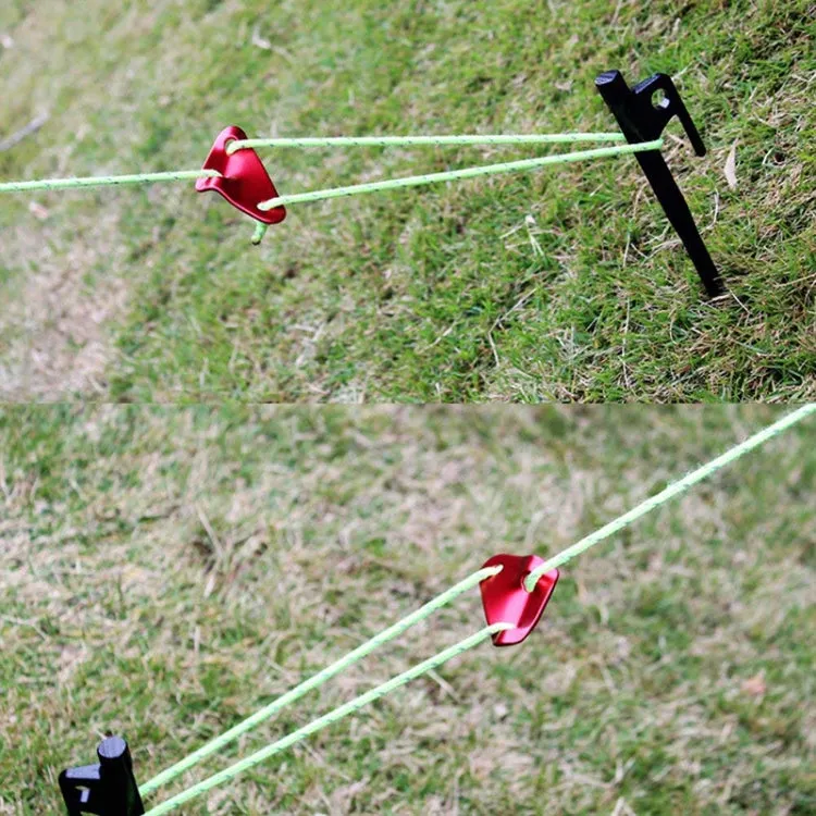 3 PCS Triangle Aluminum Alloy Wind Rope Buckle Adjustment Buckle Tent Canopy Pull Rope Slip Rope Buckle Accessories(Red)