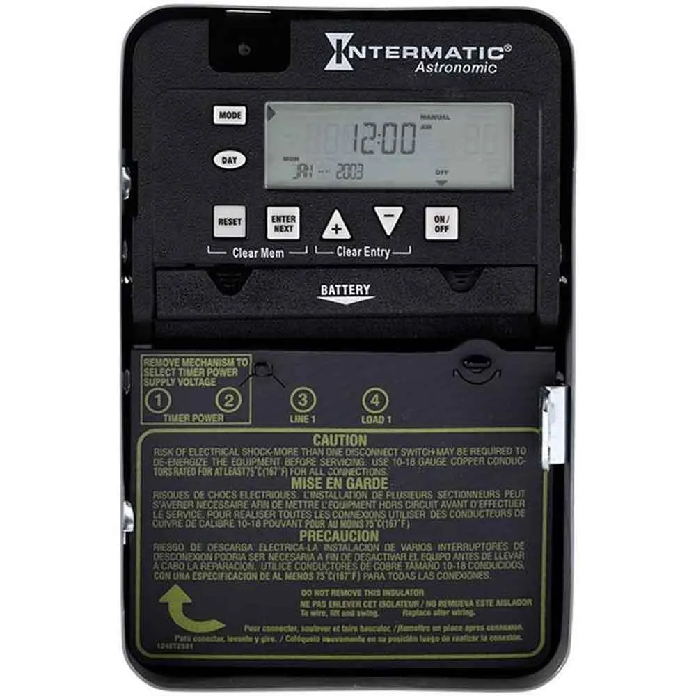 30 Amp 7-Day Surface Mount Electronic Timer Switch 1-Circuit SPST 120-277V Gray