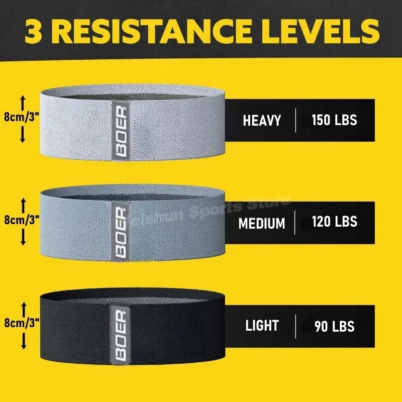 3PCS/Lot Resistance Bands Stretch Bands Hip Circle Expander
