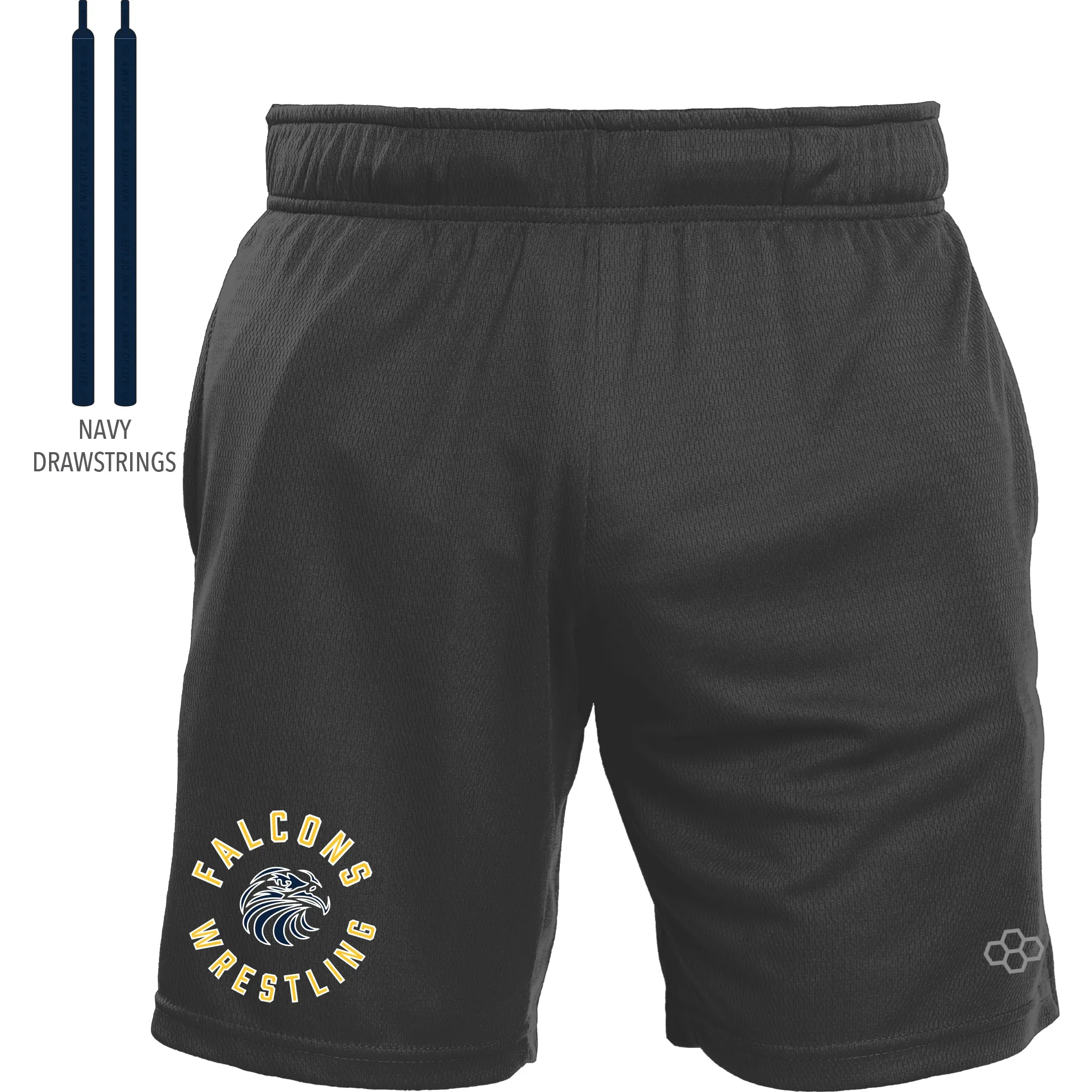 8" Mesh Shorts-Unisex--Bow High School 2