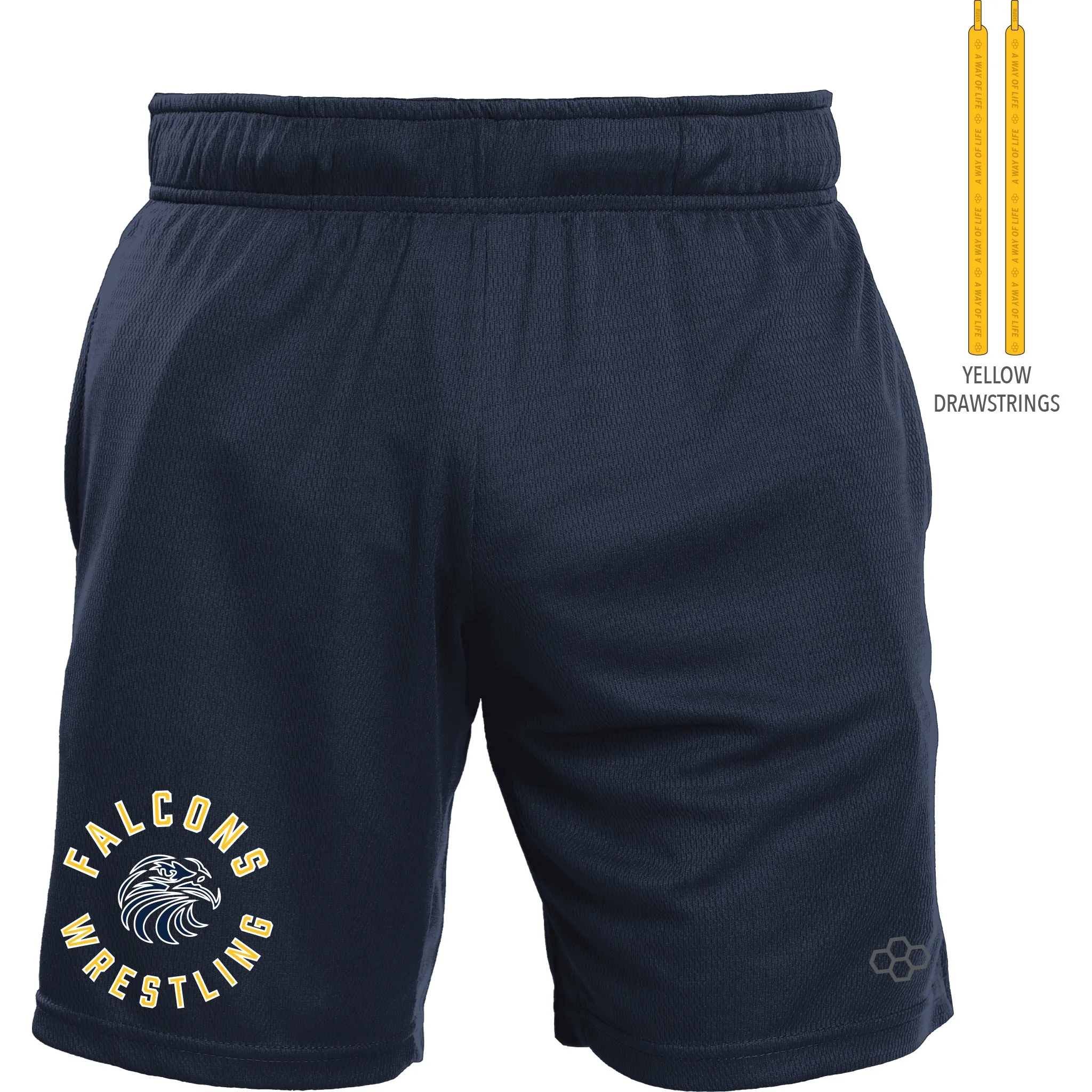 8" Mesh Shorts-Unisex--Bow High School 2