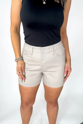 A Sight To See Ash Mocha High Rise Color Jean Shorts