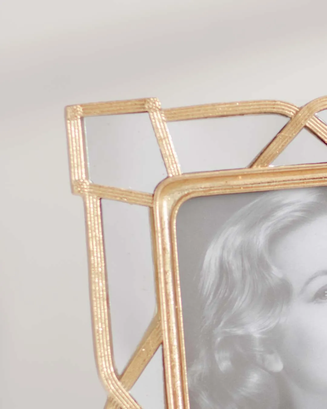 Adelia Mirrored Photo Frame - Rustic Gold