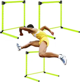 Adjustable Hurdles with Scale 23.62'' 2 Pcs Detachable Agility Training Equipment for Track Soccer & Football, Indoor & Outdoor Use, Ideal for Athletic Jumping & Speed Drills