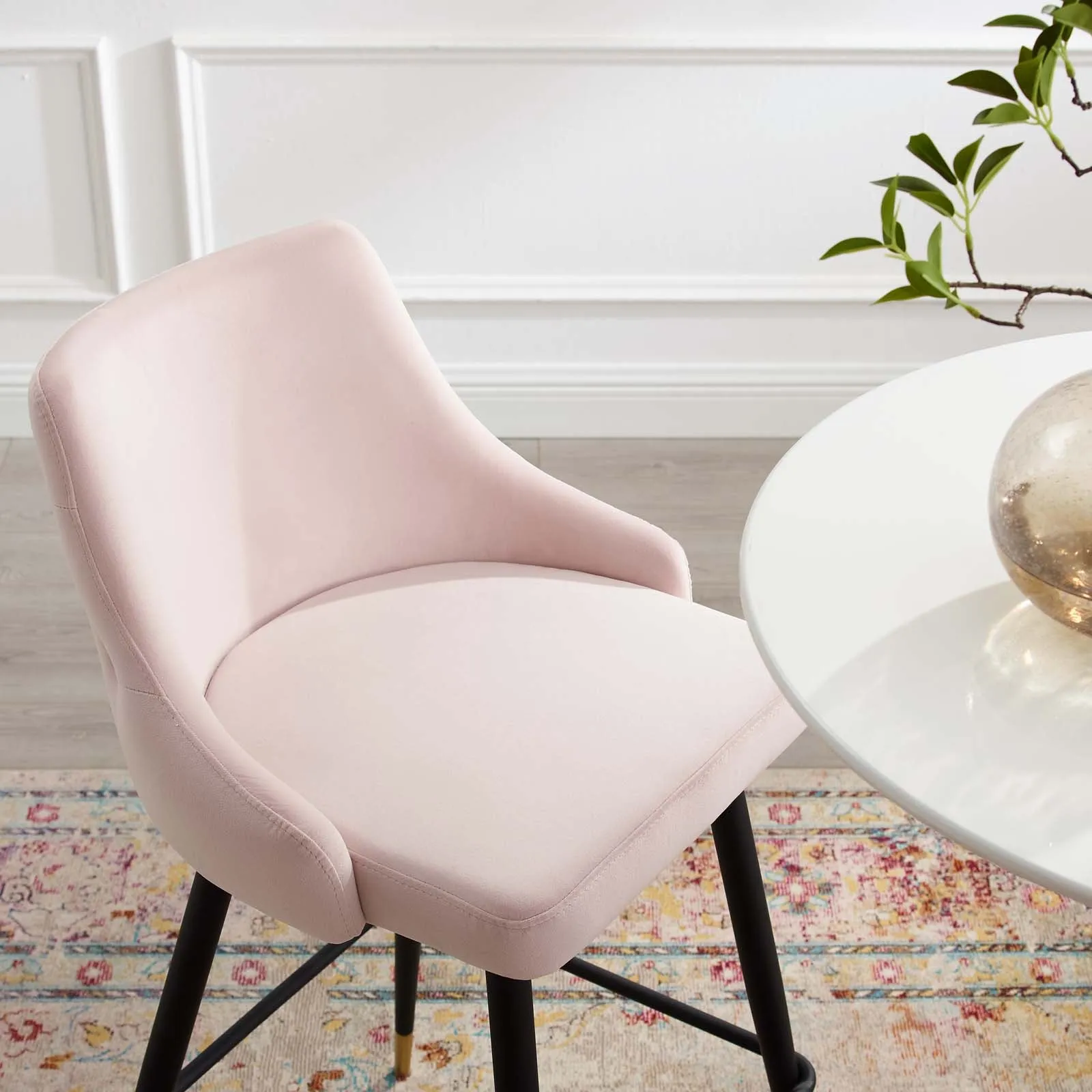 Adorn Performance Velvet Bar Stool by Modway