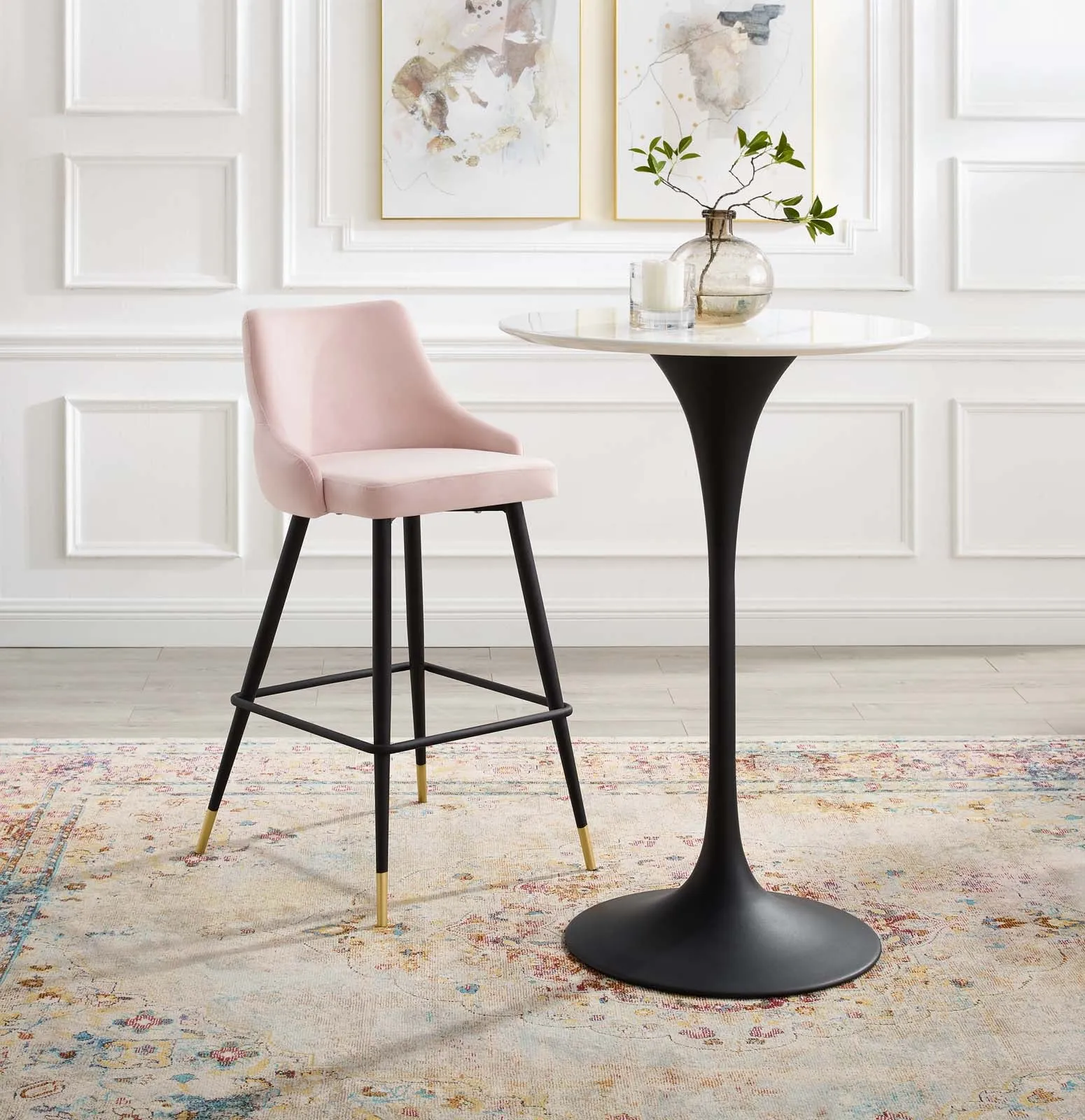 Adorn Performance Velvet Bar Stool by Modway
