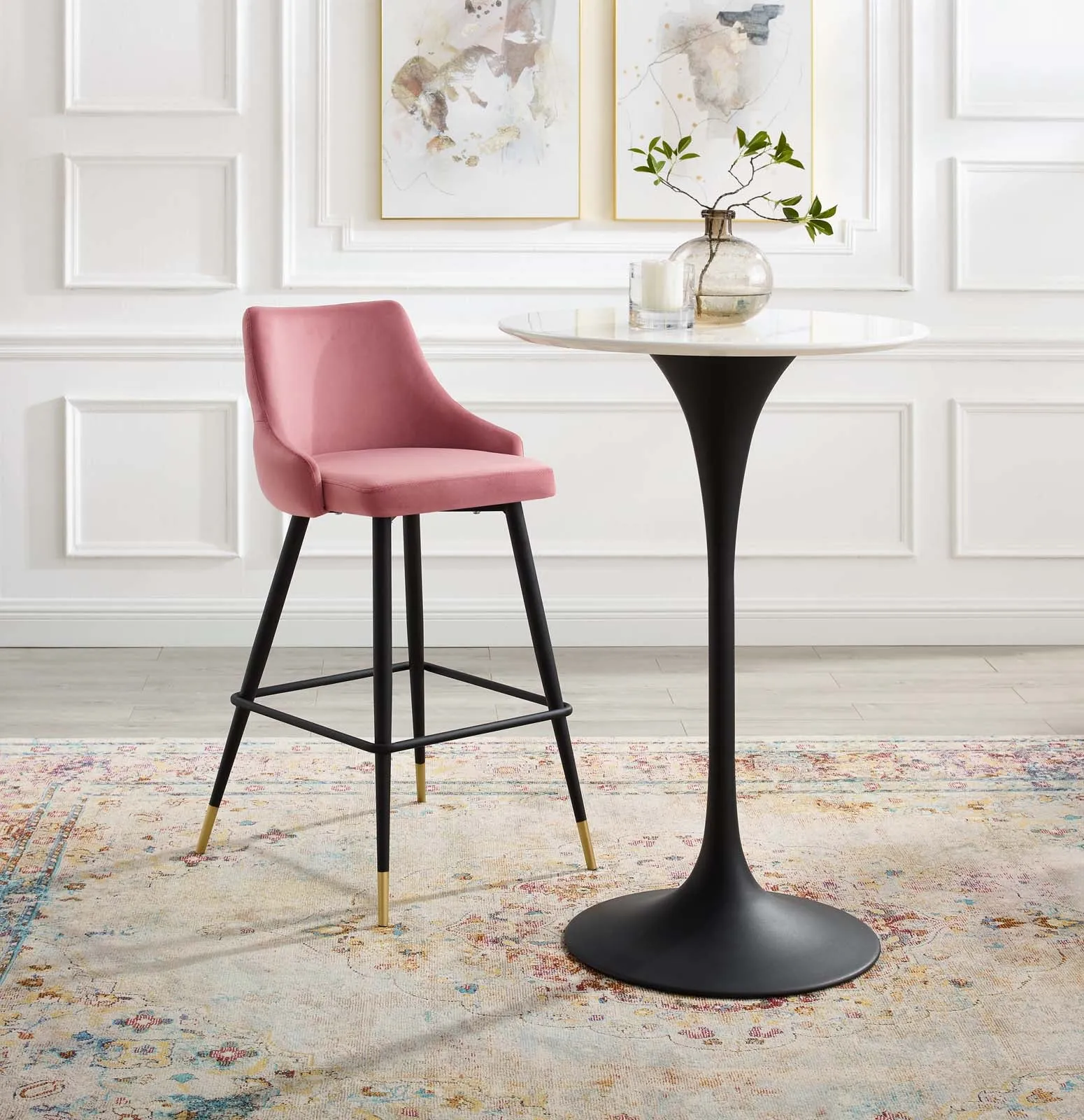 Adorn Performance Velvet Bar Stool by Modway