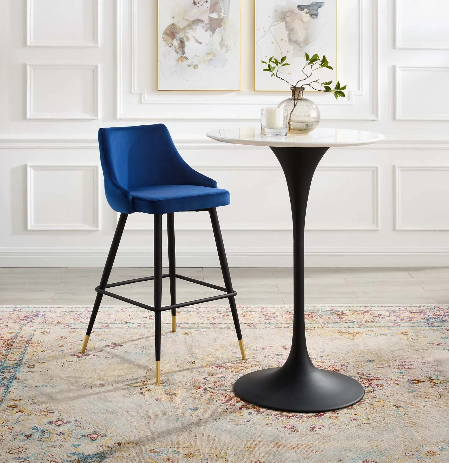 Adorn Performance Velvet Bar Stool by Modway