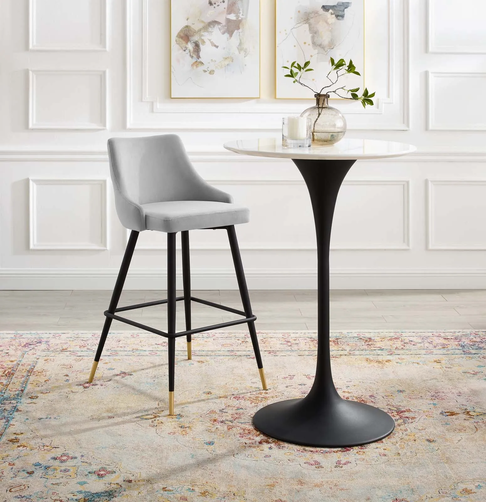 Adorn Performance Velvet Bar Stool by Modway