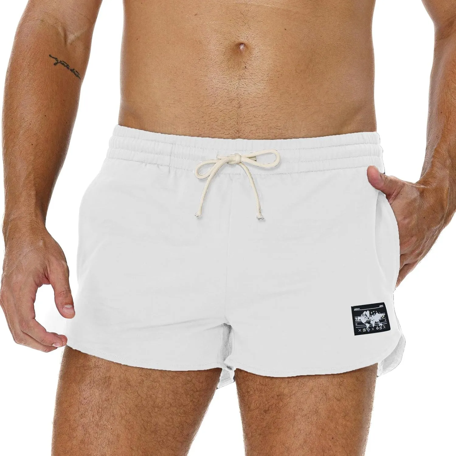 AIMPACT Men's Athletic Shorts Bodybuilding Workout Cotton Gym Shorts with Pockets