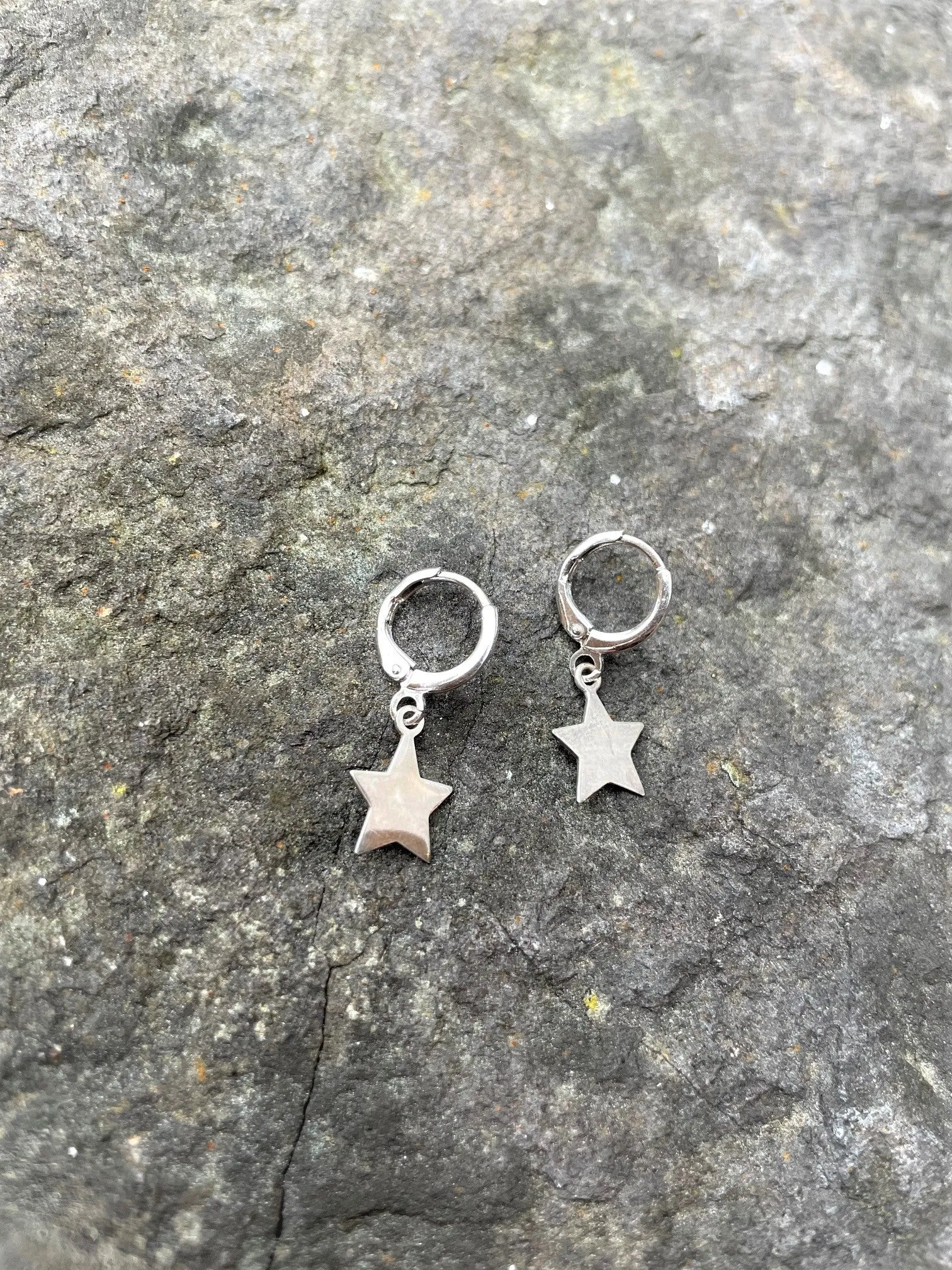 Alice Rose Jewellery - Star Hoops Silver