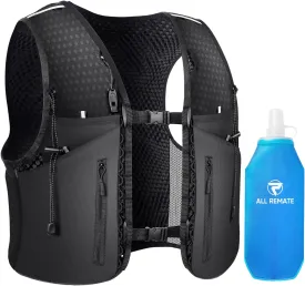 All-in-One Multi Sport Running Vest including Water Bottle, Whistle, 11 Pockets & 6 Straps  Ergonomic Lightweight Reflective Gear