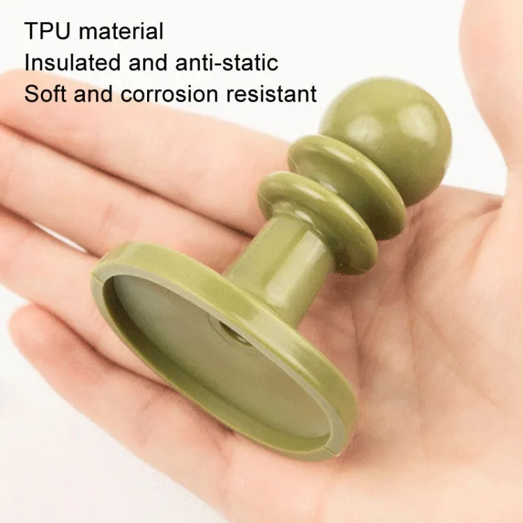 AOTU AT6525 Outdoor Camping Canopy Pole Thunder Cap Tent Support Pole Insulated Plastic Protective Hat, Color: Army Green