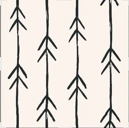 Arow Wallpaper In Black - Peel and Stick and Soak and Stick Wallpaper