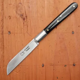 Au Sabot Langres 10cm Carbon Steel Pocket Knife Black Rhodoid Composite