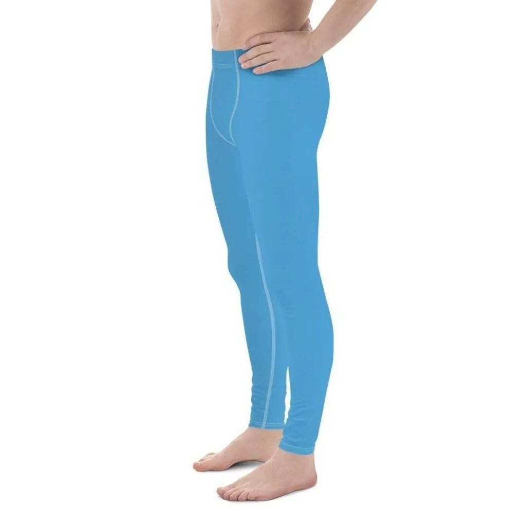 Azure Blue Men's Leggings