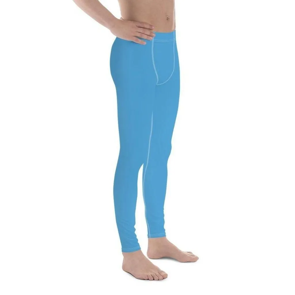 Azure Blue Men's Leggings
