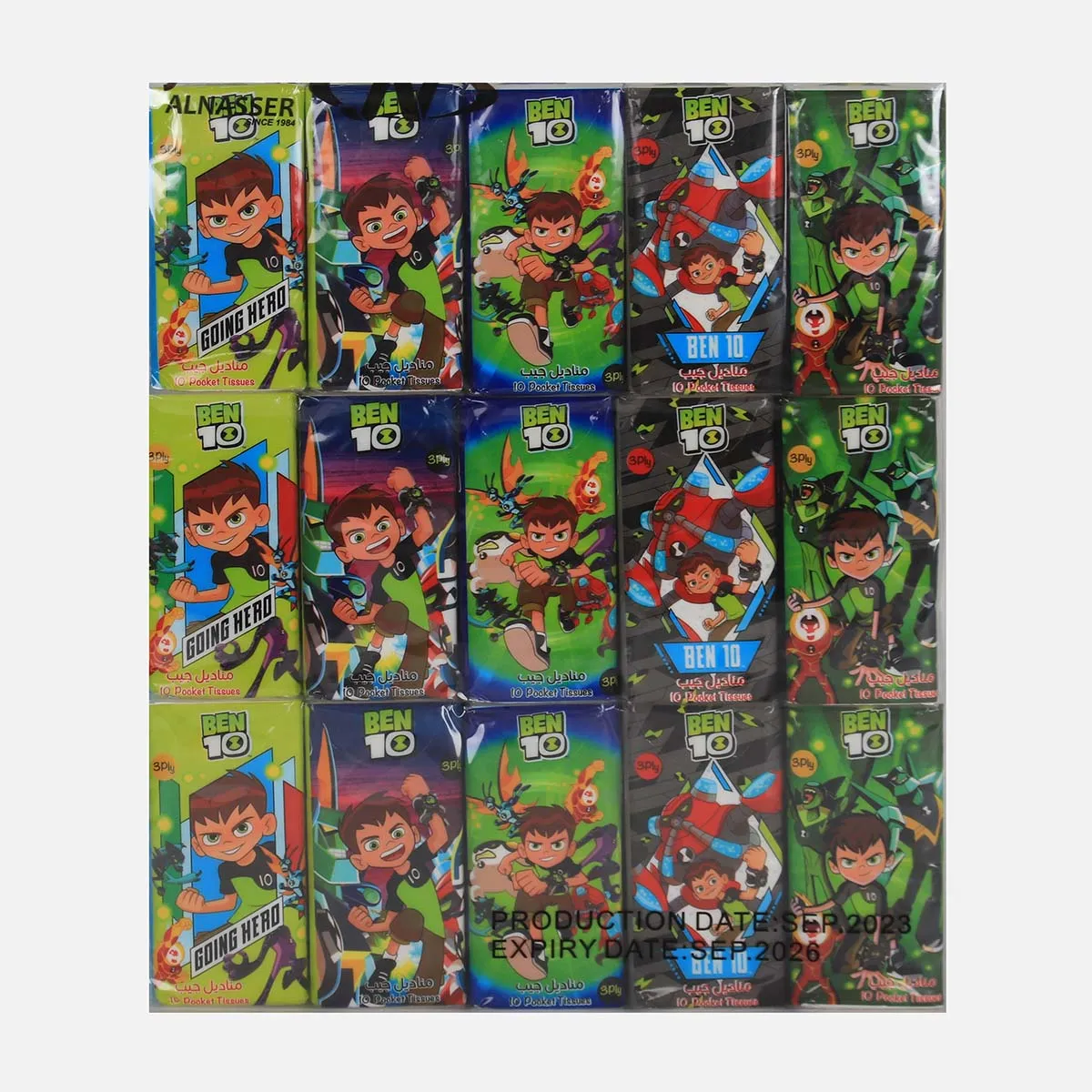 BEN 10 PACK OF 30 TISSUE 200M*205M 3PLY 10 SHEETS
