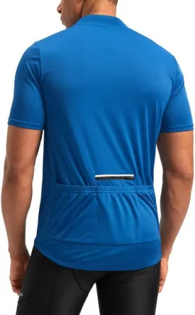 Bikewa Men's Cycling Jersey Moisture Wicking Short Sleeve UPF Half Zip Bike Road Riding Biking Shirts for Men Zipper Pockets