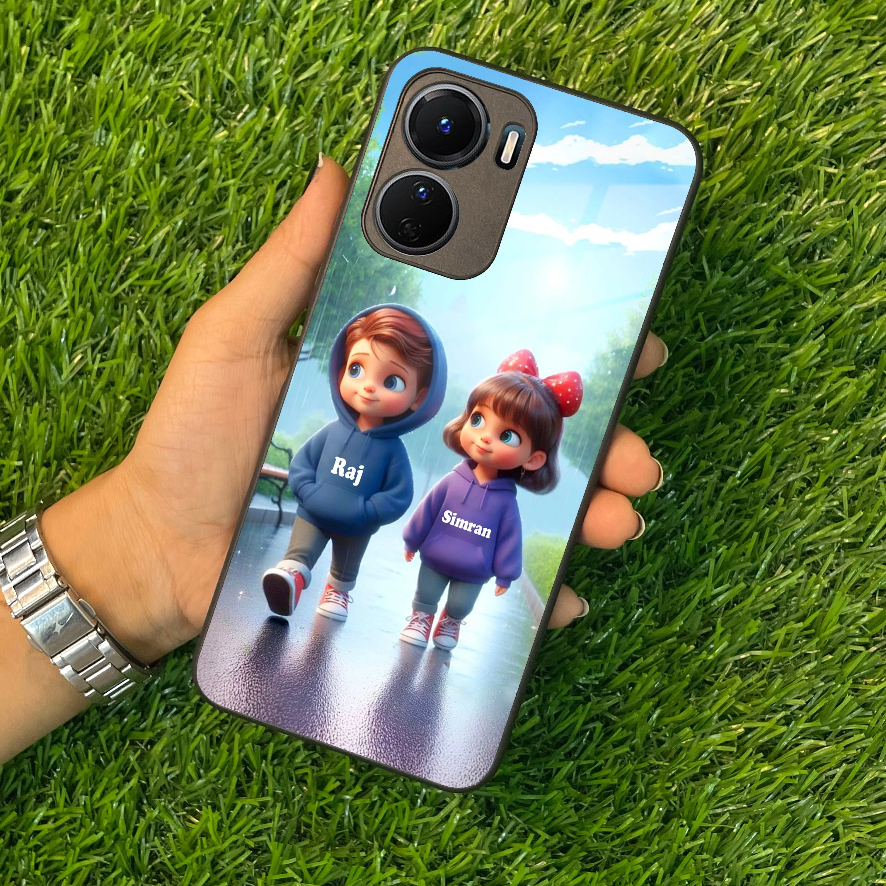 Bindass Babe Customize Glass Case Cover For Vivo