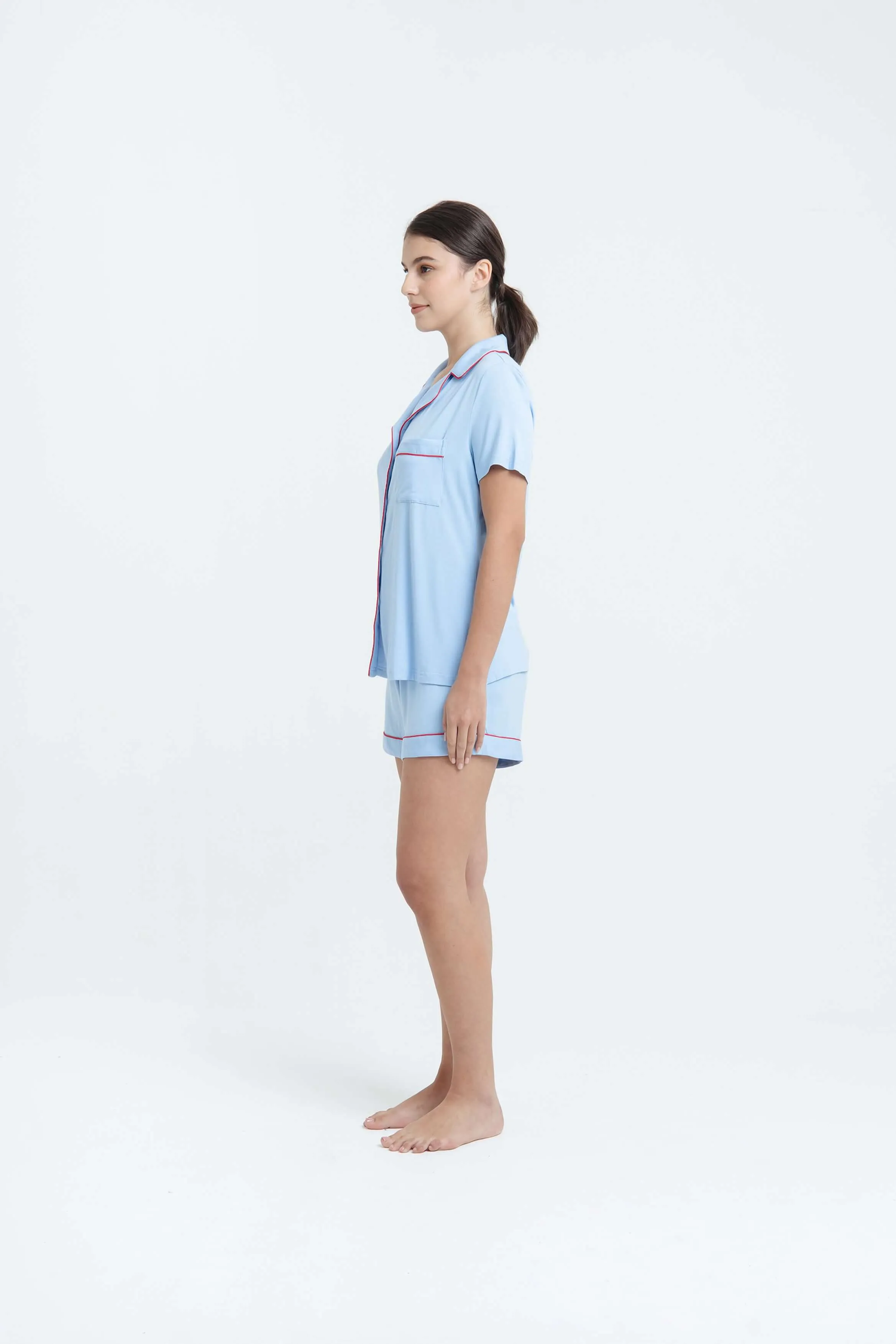 Blue Bamboo Short Pyjamas