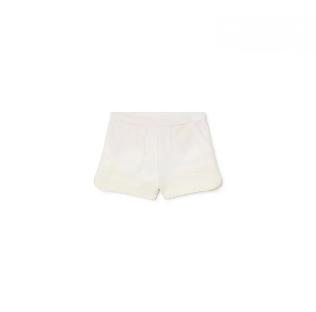Bonpoint Girl Pink and Yellow shorts with Cherry logo