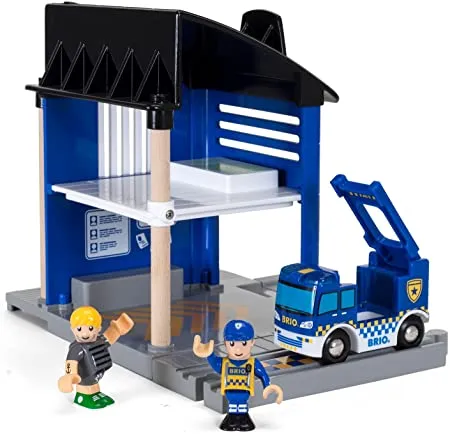 BRIO 33813 Police Station | 6 Piece Set for Kids Ages 3 and Up