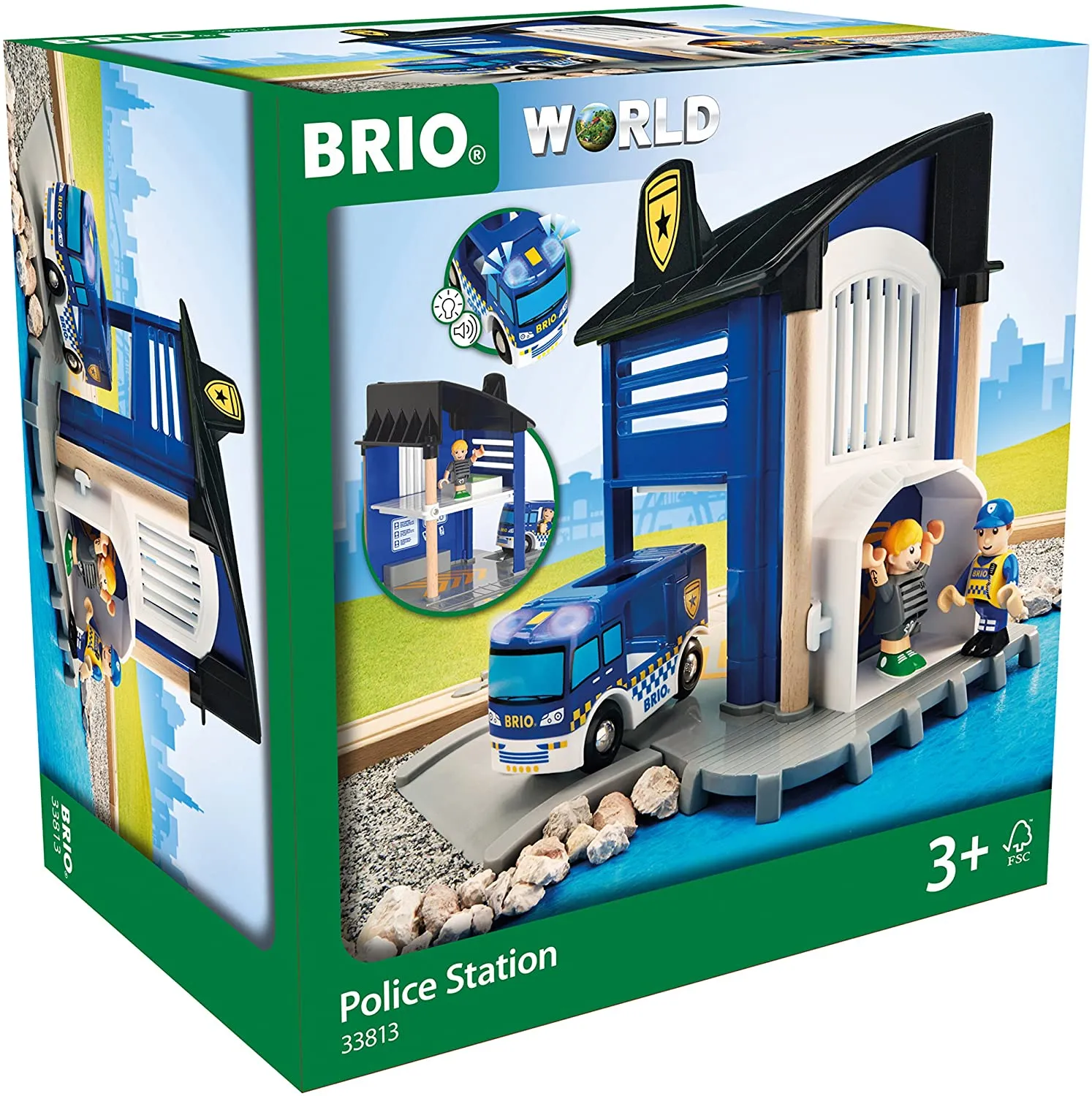 BRIO 33813 Police Station | 6 Piece Set for Kids Ages 3 and Up