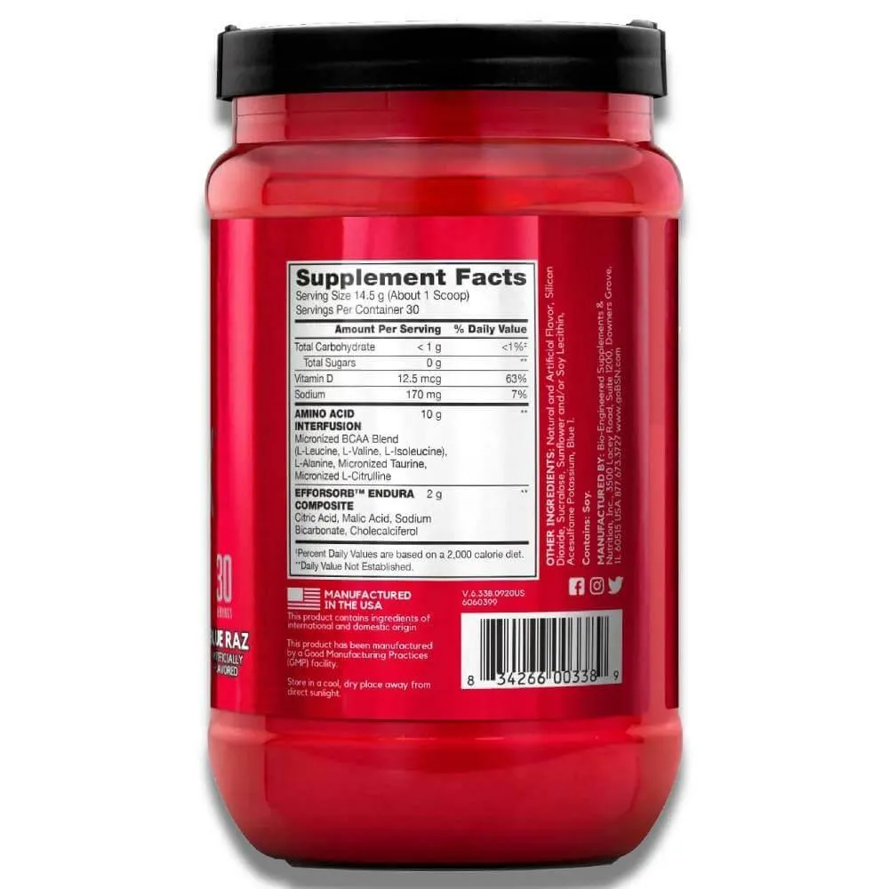 BSN - AminoX Endurance & Recovery, Blue Raz - 15.3 Oz