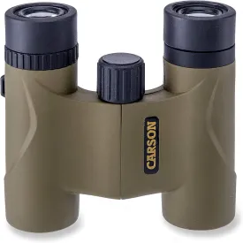 Carson Stinger 8x22mm Compact and Lightweight Binoculars for Travel, Bird Watching, Nature Viewing, Safari's, Concerts and Sporting Events (HW-822),Olive Green