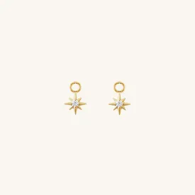 Contentment Star Hoop Charm (Set of 2)