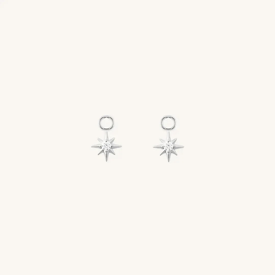 Contentment Star Hoop Charm (Set of 2)