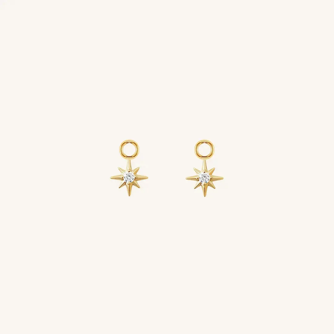 Contentment Star Hoop Charm (Set of 2)