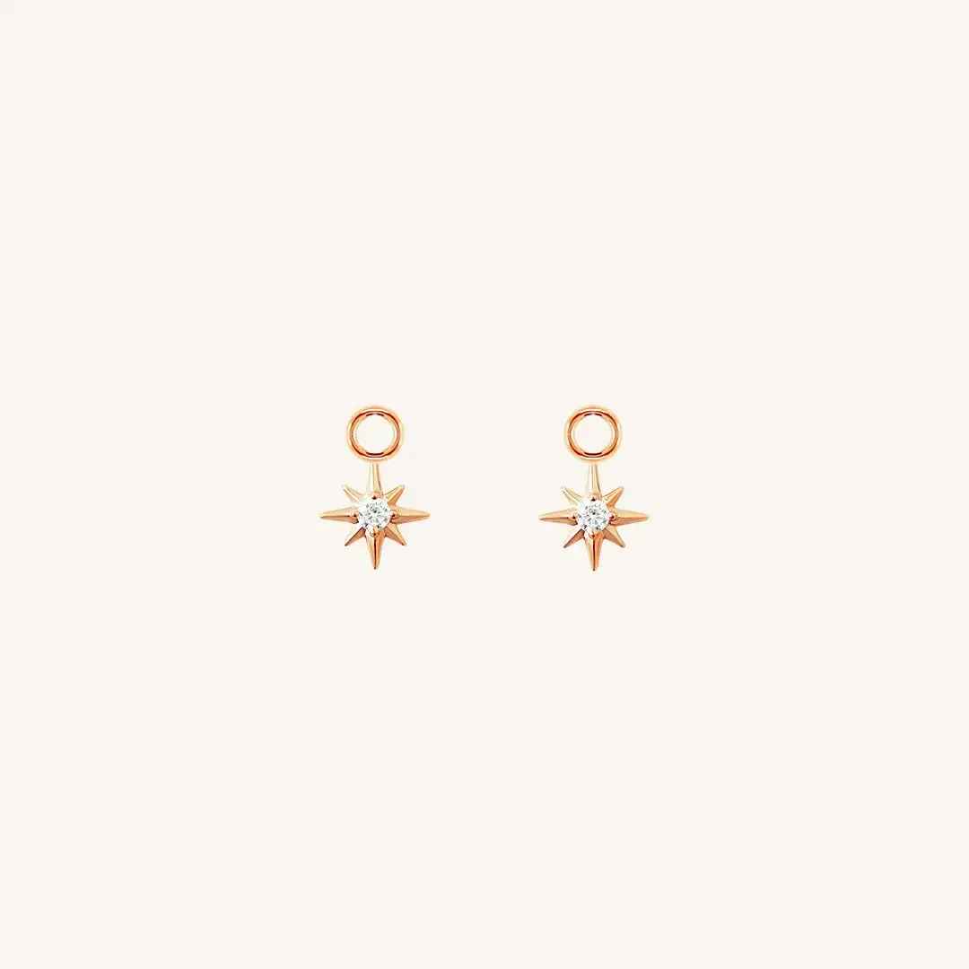 Contentment Star Hoop Charm (Set of 2)