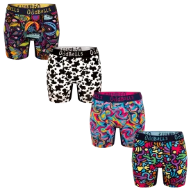 Cosmic Bundle - Ladies Bamboo Boxer Shorts 4 Pack Bundle