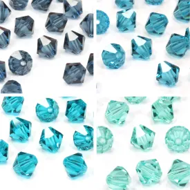 Crystal 4mm Bicone Ocean Bundle - Pack of 4