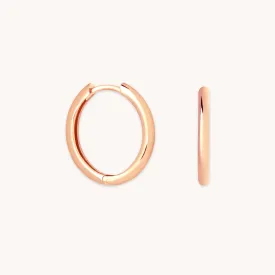 Essential Medium Hoops in Rose Gold
