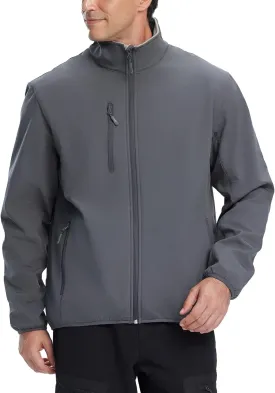 fit space Men's Athletic Insulated Jacket Lightweight Fleece Outerwear Windbreaker Running Cycling Hiking
