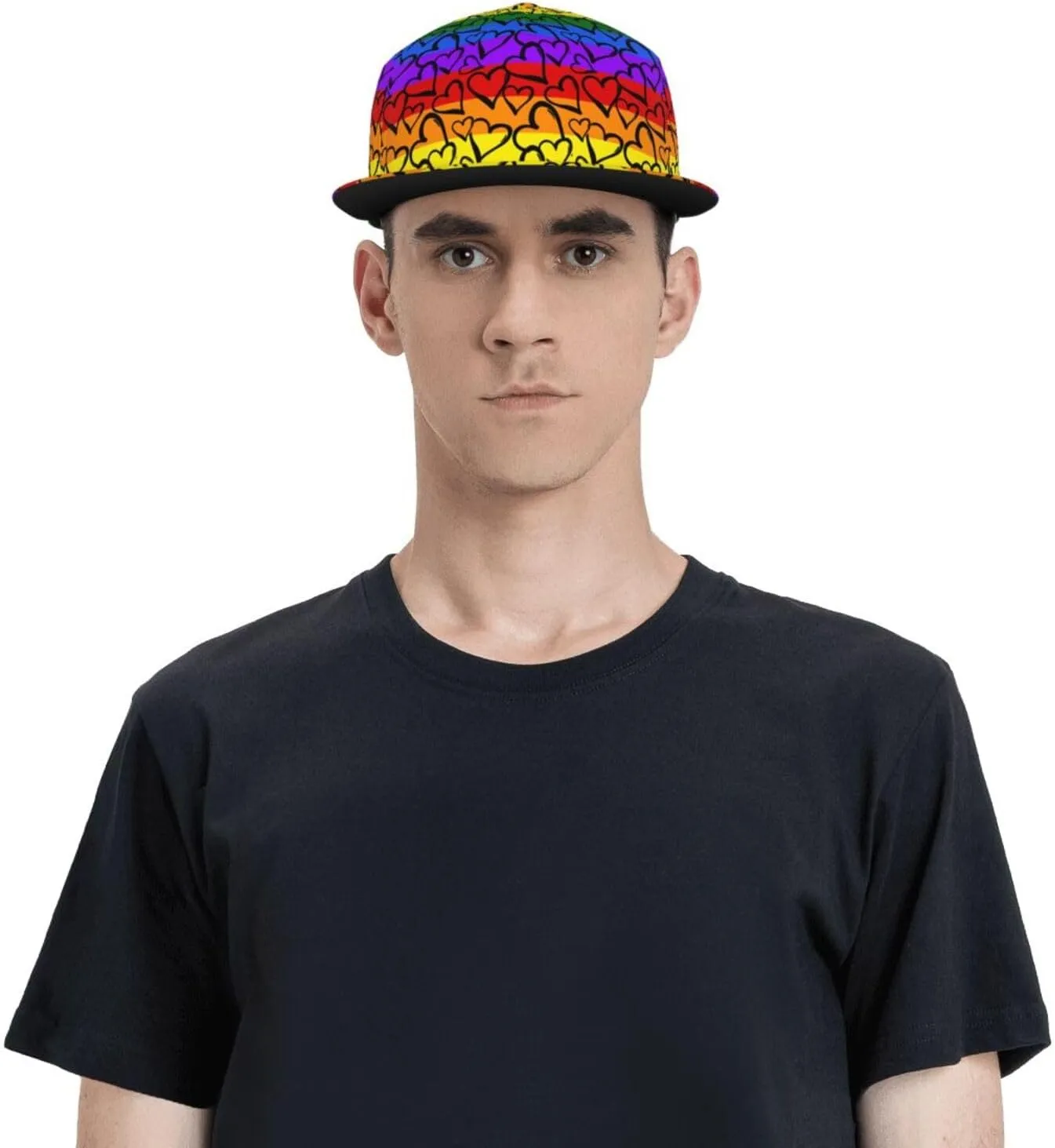 Funny Baseball Cap, Flat-Brimmed Hat, Adjustable Snapback Hat for Men and Women