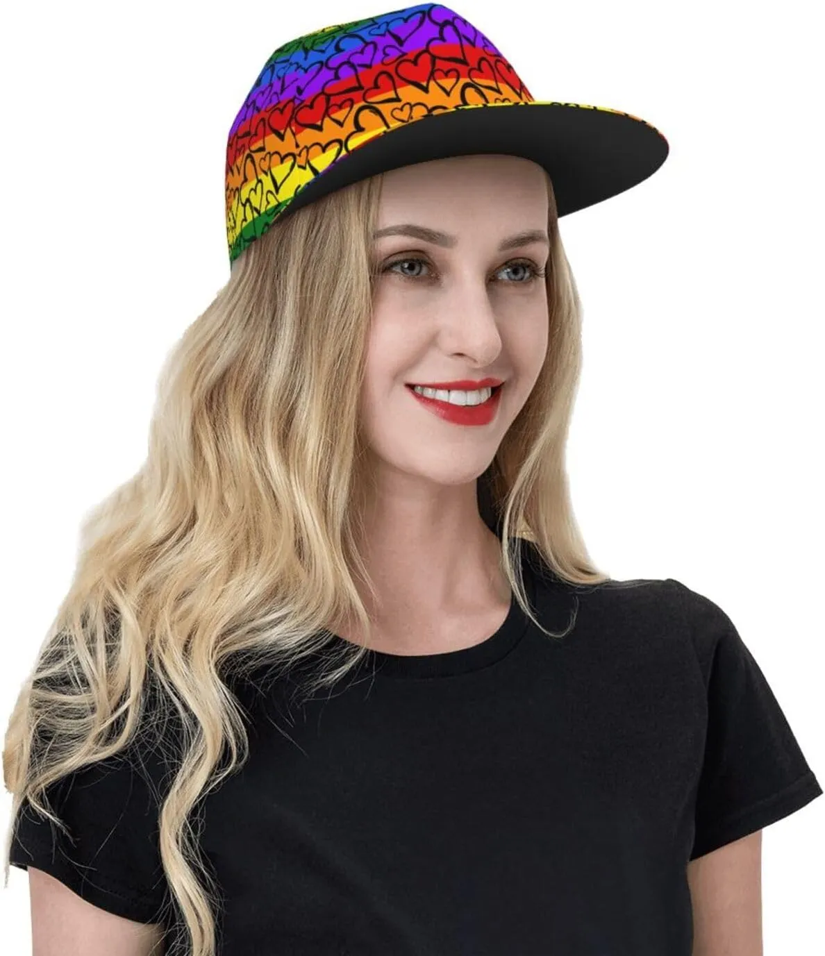 Funny Baseball Cap, Flat-Brimmed Hat, Adjustable Snapback Hat for Men and Women