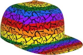 Funny Baseball Cap, Flat-Brimmed Hat, Adjustable Snapback Hat for Men and Women