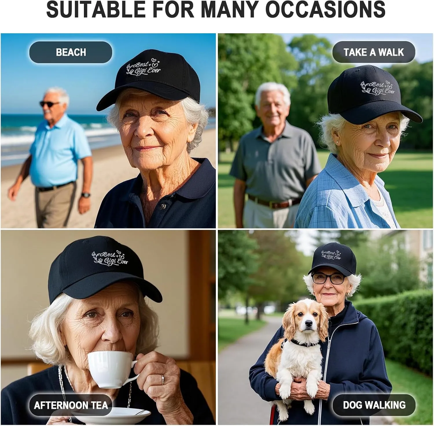 Gigi Hat Grandma Hat Grandma Gifts Best Gigi Ever Adjustable Size Baseball Cap