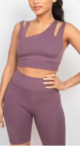 Give Me Strength Light Plum Bike Shorts