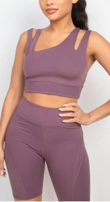 Give Me Strength Light Plum Bike Shorts
