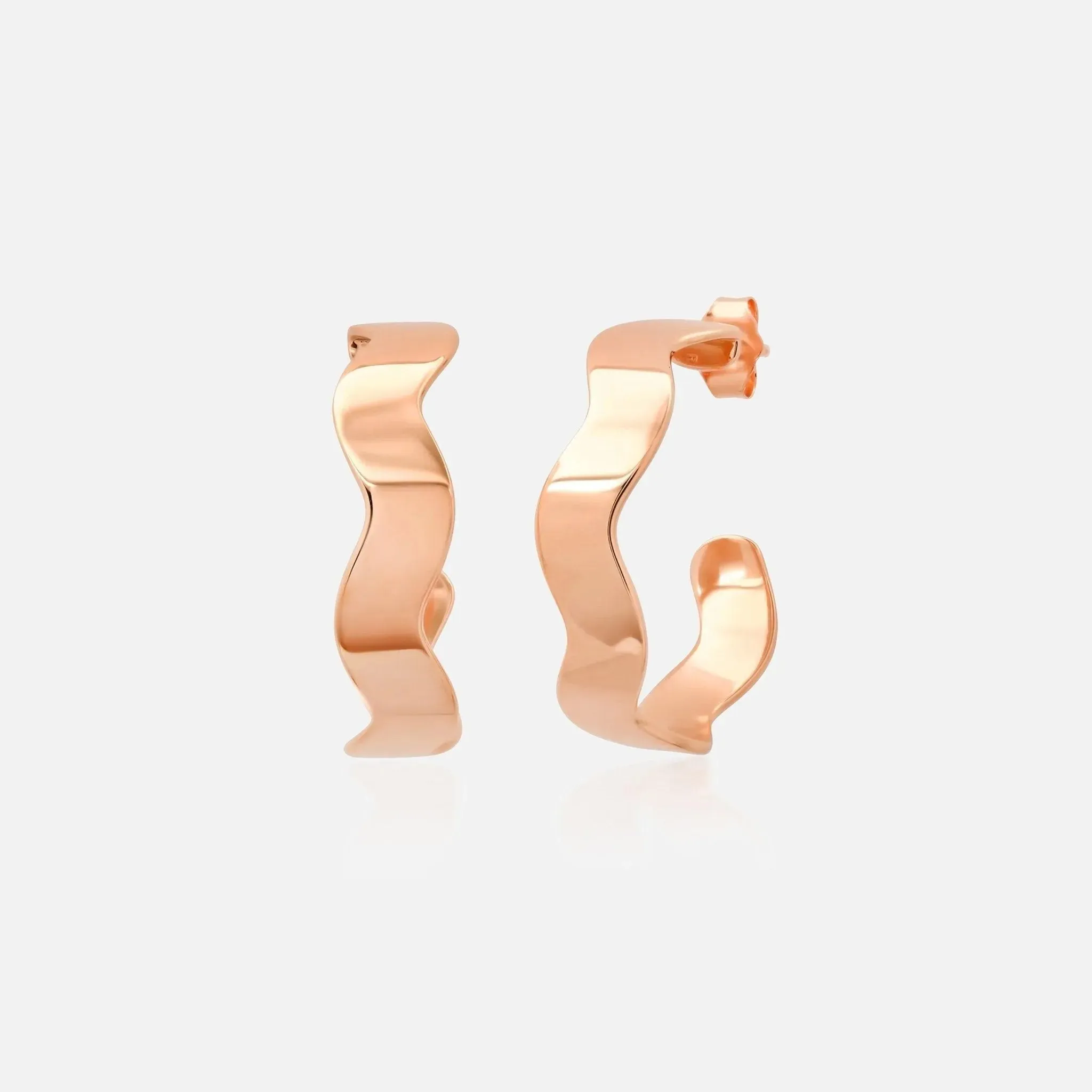 Gold Form Hoops