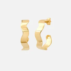 Gold Form Hoops