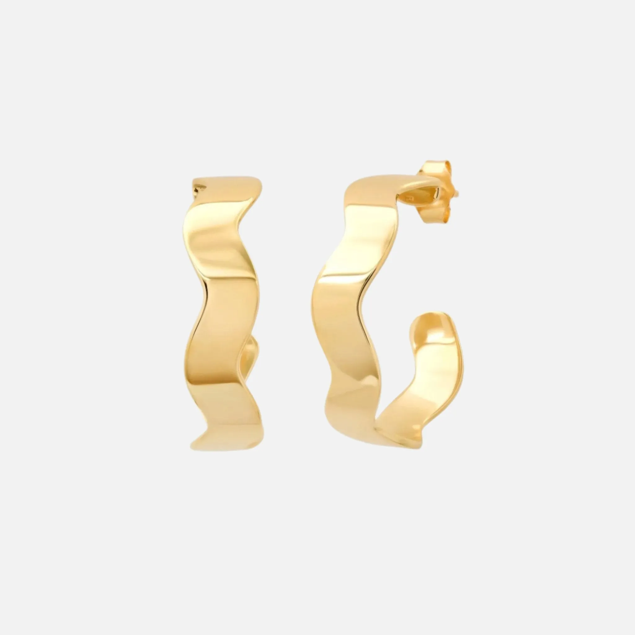 Gold Form Hoops